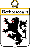 French Coat of Arms Badge for Bethancourt