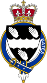British Garter Coat of Arms for Bates (England)