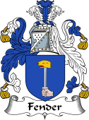 English Coat of Arms for the family Fender