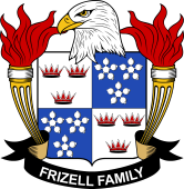 Coat of arms used by the Frizell family in the United States of America