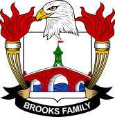 Coat of arms used by the Brooks family in the United States of America