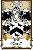 Scottish Coat of Arms Bookplate for Russell