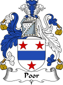 English Coat of Arms for the family Poor (e)