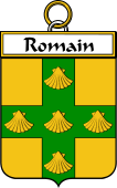 French Coat of Arms Badge for Romain