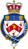 British Garter Coat of Arms for McLeay (Scotland)
