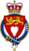 British Garter Coat of Arms for Hart (Ireland)