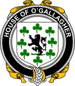 Irish Coat of Arms Badge for the O'GALLAGHER family