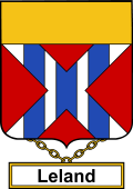 English Coat of Arms Shield Badge for Leland