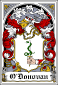 Irish Coat of Arms Bookplate for O'Donovan