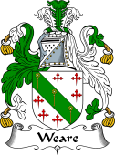 English Coat of Arms for the family Weare