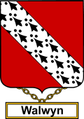 English Coat of Arms Shield Badge for Walwyn