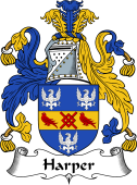 English Coat of Arms for the family Harper