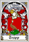 German Wappen Coat of Arms Bookplate for Trapp