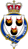 British Garter Coat of Arms for Wyman (England)