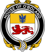 Irish Coat of Arms Badge for the O'BOLAND family