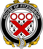 Irish Coat of Arms Badge for the FITZGIBBON family