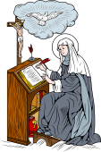 Catholic Saints Clipart image: St Hildegarde