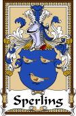 German Coat of Arms Wappen Bookplate  for Sperling