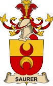 Republic of Austria Coat of Arms for Saurer (de Saurburg)