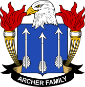 Coat of arms used by the Archer family in the United States of America