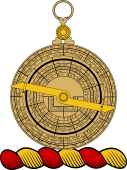 Family Crest from Scotland for: Achieson, Aitchison (Scotland) Crest - An Astrolabe