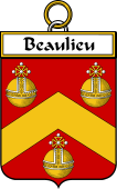 French Coat of Arms Badge for Beaulieu