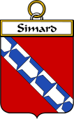 French Coat of Arms Badge for Simard