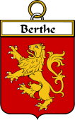 French Coat of Arms Badge for Berthe