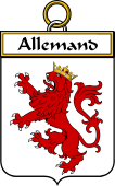 French Coat of Arms Badge for Allemand