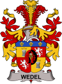 Coat of arms used by the Danish family Wedel (Wedel-Wedelsberg)