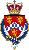 British Garter Coat of Arms for White (England)