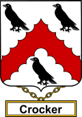 English Coat of Arms Shield Badge for Crocker