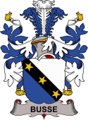 Coat of arms used by the Danish family Busse