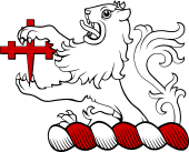 Family crest from Ireland for Weston (Mayor of Dublin, 1597)