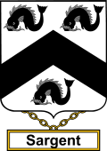 English Coat of Arms Shield Badge for Sargent or Sargant