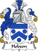 English Coat of Arms for the family Hobson