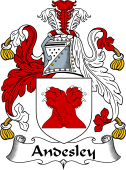 English Coat of Arms for the family Andesley