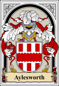 English Coat of Arms Bookplate for Aylesworth