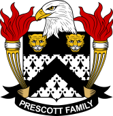 Coat of arms used by the Prescott family in the United States of America