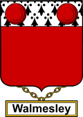 English Coat of Arms Shield Badge for Walmesley