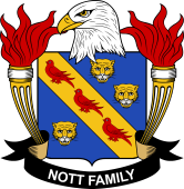Coat of arms used by the Nott family in the United States of America