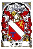 Spanish Coat of Arms Bookplate for Nunez
