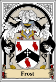 English Coat of Arms Bookplate for Frost