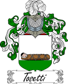 Araldica Italiana Italian Coat of Arms for Tosetti