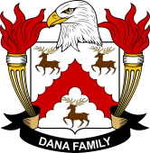 Coat of arms used by the Dana family in the United States of America