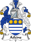 English Coat of Arms for the family Atkins
