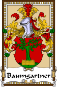 German Coat of Arms Wappen Bookplate  for Baumgartner
