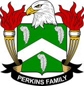 Coat of arms used by the Perkins family in the United States of America