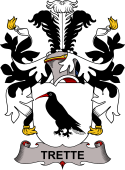 Coat of arms used by the Danish family Trette