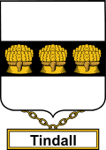 English Coat of Arms Shield Badge for Tindall